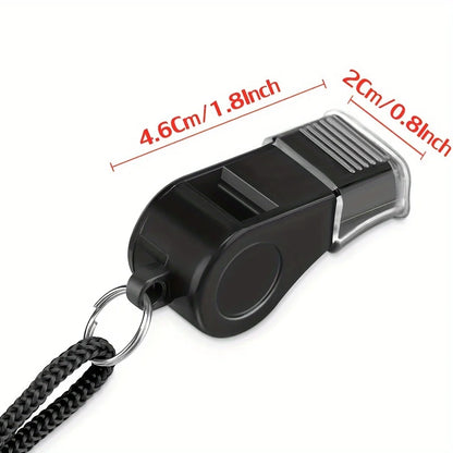Plastic Sports Whistles with Lanyard, Whistle with Loud Crisp Sound Ideal for Coaches, Referees