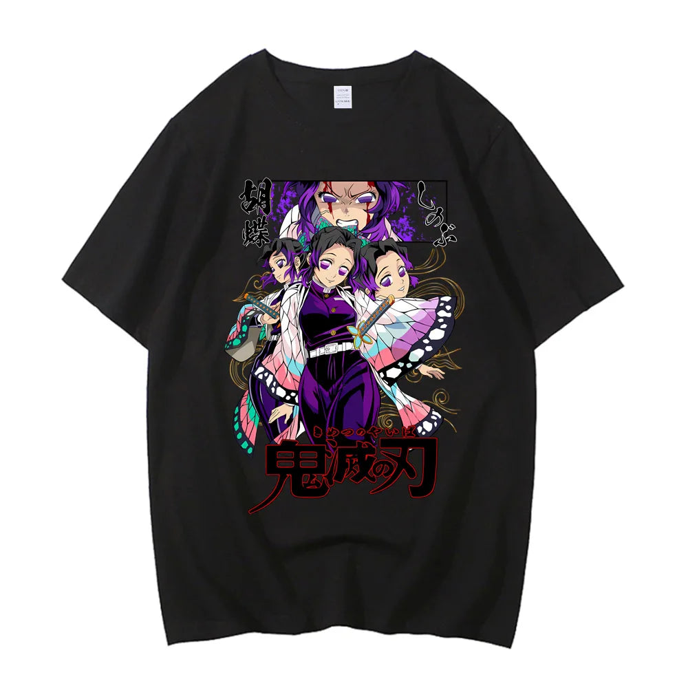 Movie Demon Slayer Infinity Castle T Shirt Men High Quality Cotton Anime Graphic Tees Tops Clothing Harajuku Casual T-shirt