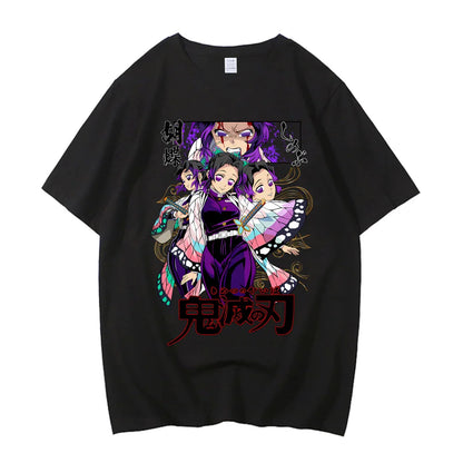 Movie Demon Slayer Infinity Castle T Shirt Men High Quality Cotton Anime Graphic Tees Tops Clothing Harajuku Casual T-shirt