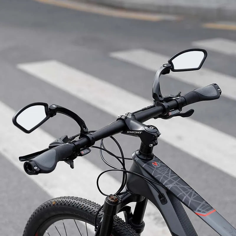 Stainless Steel Bike Handlebar HD Bicycle Rearview Mirror  360 Rotation Wide Range Rearview Mirror Adjustable Angle Reflector