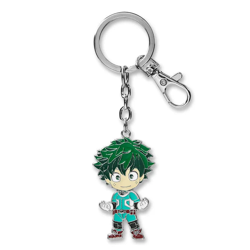 Cartoon My Hero Academia Keychain Anime Figure IZUKU MIDORIYA Todoroki Shoto Enamel Strings Pendant Keyring Jewelry Cosplay Gift