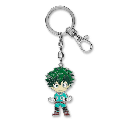 Cartoon My Hero Academia Keychain Anime Figure IZUKU MIDORIYA Todoroki Shoto Enamel Strings Pendant Keyring Jewelry Cosplay Gift