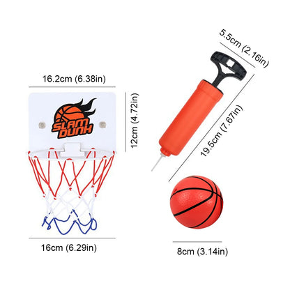 Suction Cup Basketball Hoop with 2 Balls Indoor Basketball Hoop Practice Basketball Hoop for Home Living Room