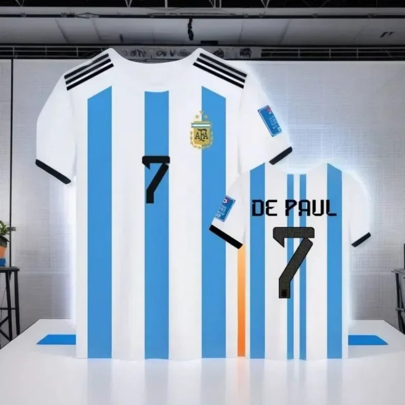 2025 Super Large Fashionable and Comfortable New 3D Printed Football Shirt Breathable Quick Drying Sports and Leisure Men's