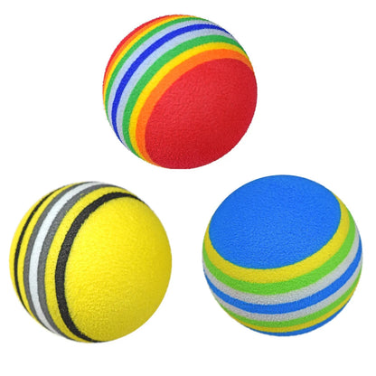 10x Golf Swing Training Foam Balls Indoor Practice Rainbow Sponge Balls Flexible Soft Golf Practice Ball Training Aid Accessory