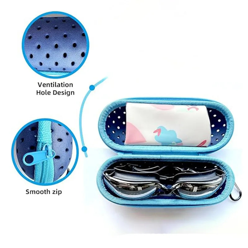EVA Soft Swimming Glasses Organizer Protector Glasses Case Swimming Gear Breathable Drainage Hole Portable Goggles Cover