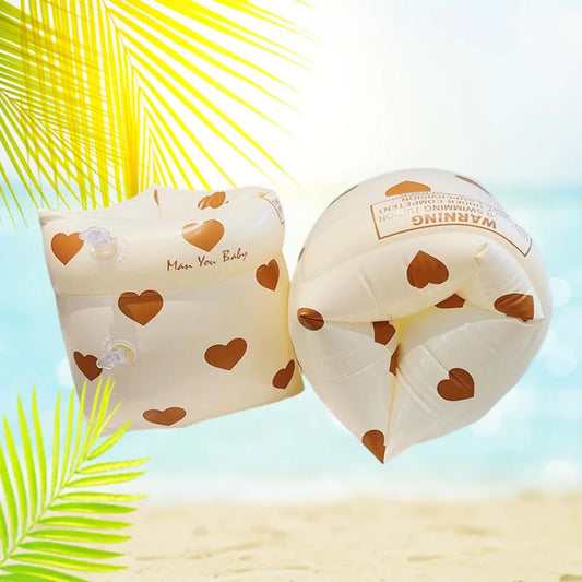 1Pair Floating Arm Circle Sleeves Double Air Bag Inflatable Swimming Pool Arm Floaters PVC Printed Adult Kids Swimming Equipment