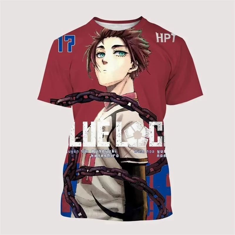 Anime Blue Lock 3D Printed Men/Women Children T Shirt Fashion Harajuku Style Y2k Football T-shirt Oversized Short Sleeve Tops