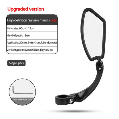 Stainless Steel Bike Handlebar HD Bicycle Rearview Mirror  360 Rotation Wide Range Rearview Mirror Adjustable Angle Reflector