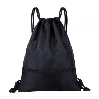 Outdoor Sport Gym Drawstring Bag Thick Rope Basketball Soccer Large Capacity Nylon Waterproof Zipper Backpack Fitness Men Pocket