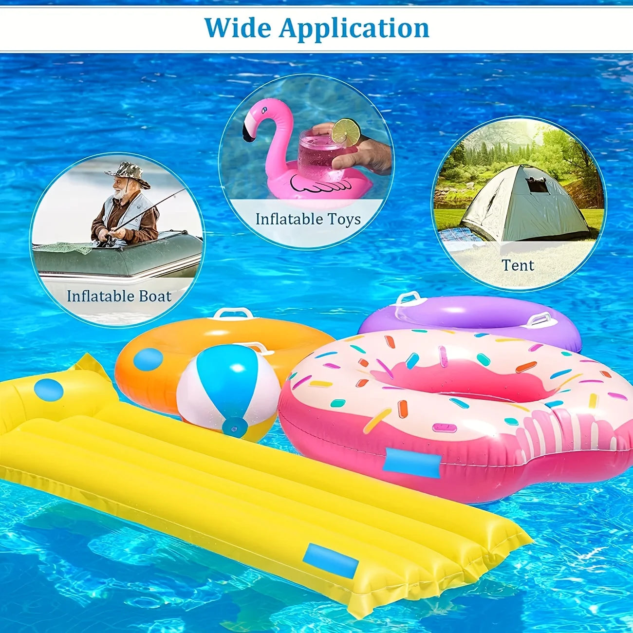 10/20 Pieces Underwater Self-adhesive Swimming Pool Patch, PVC Swimming Pool Repair Kit, Underwater Repair Swimming Pool Patch