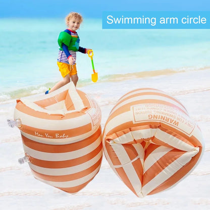 1Pair Floating Arm Circle Sleeves Double Air Bag Inflatable Swimming Pool Arm Floaters PVC Printed Adult Kids Swimming Equipment