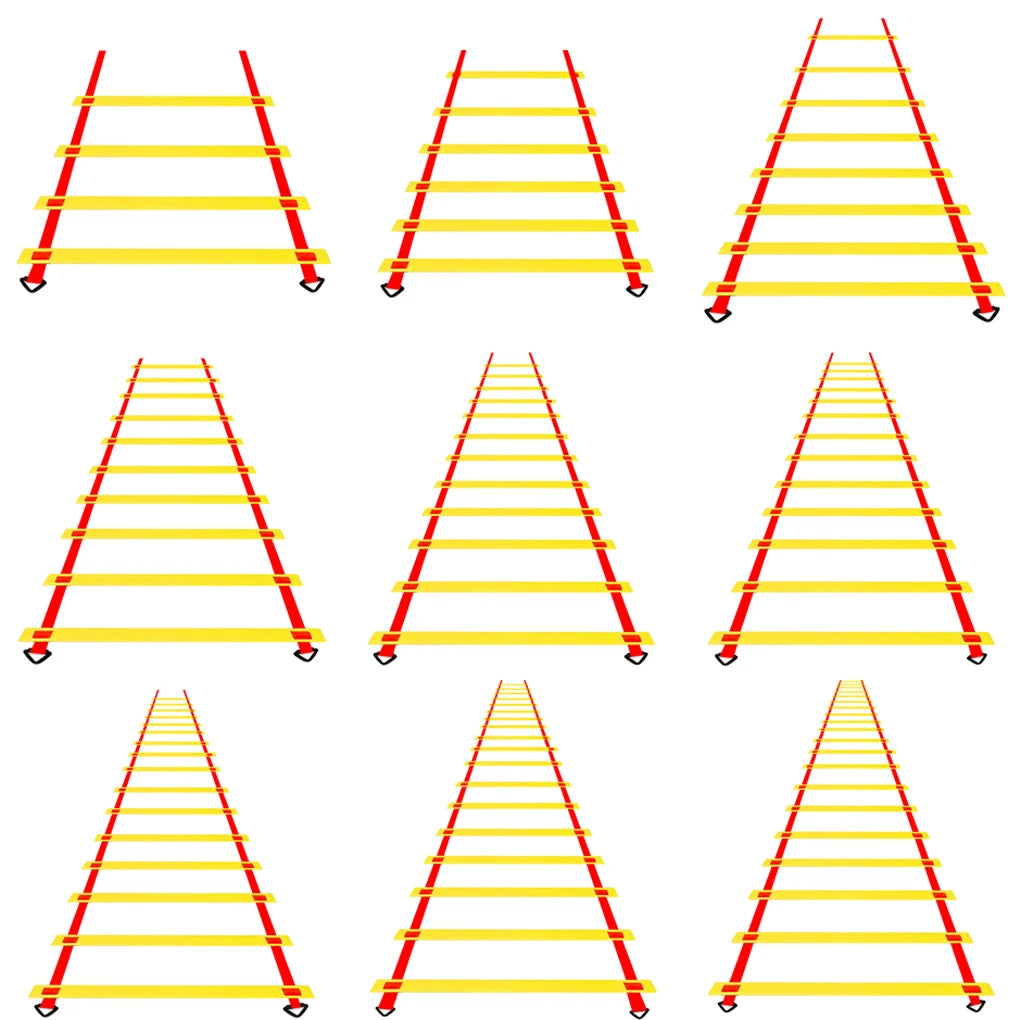 2M-10M Adjustable Agility Speed Ladder Stairs Nylon Straps Training Ladders Agile Staircase for Soccer Football Speed Ladder