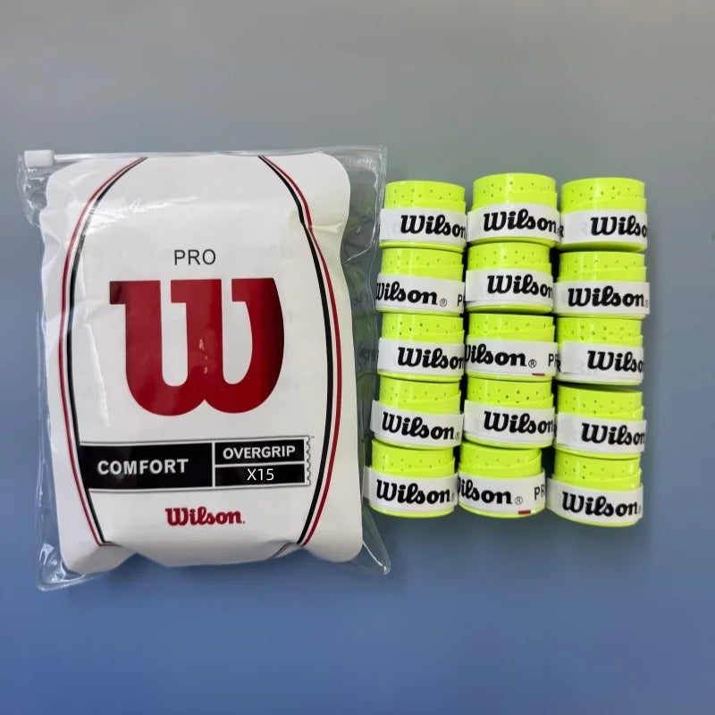 15/30PCS Original wilso Overgrip Anti Slip Tennis Racket Sweatband Grips Padel Shock Absorption Grip Tape Training Accessories