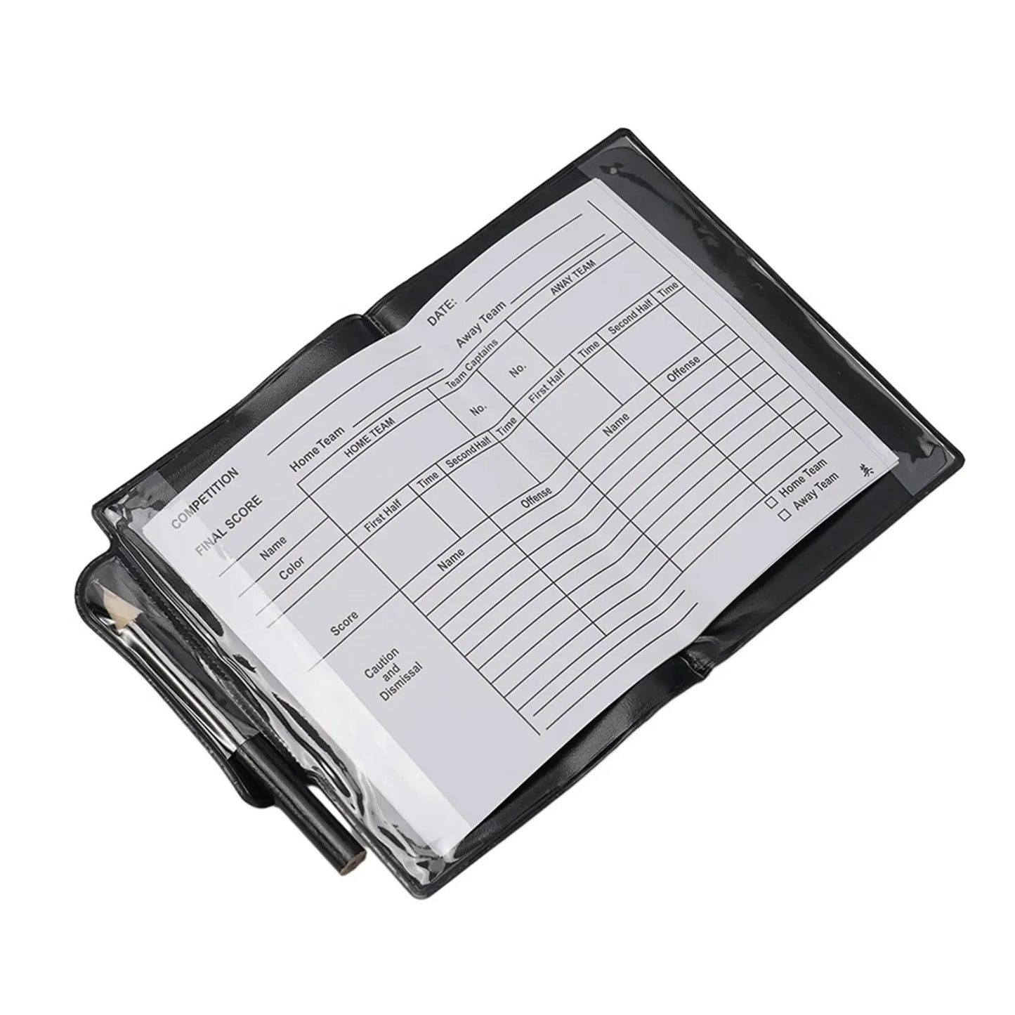 Professional Soccer Referee Red Yellow Card Set Lightweight PU+PVC Wallet Notebook For Football Officials Game Essentials