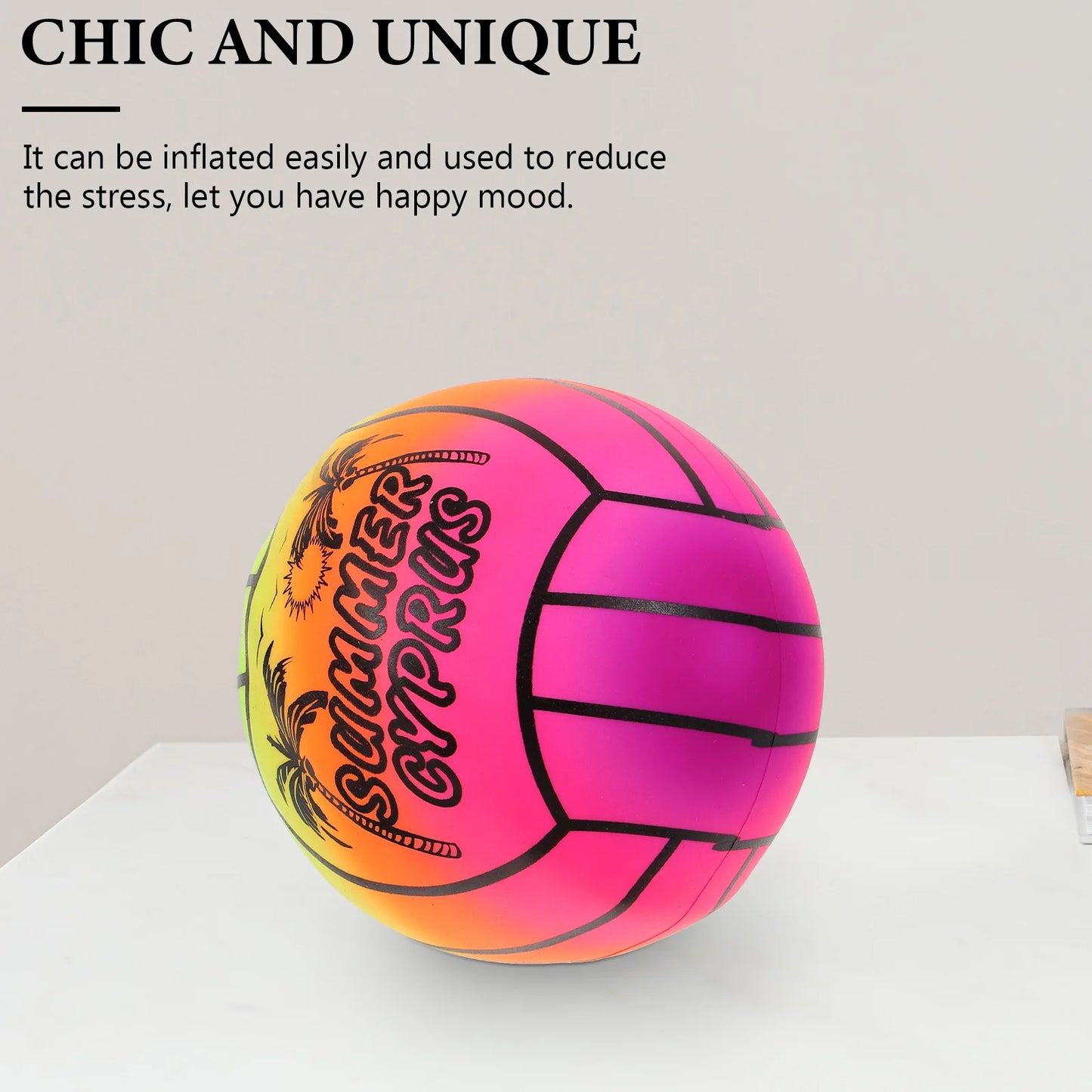 Tropical Beach Ball Outdoor Thickened Rainbow Pvc Volleyball Children's Inflatable Toy Indoor and Sports Equipment Bulk