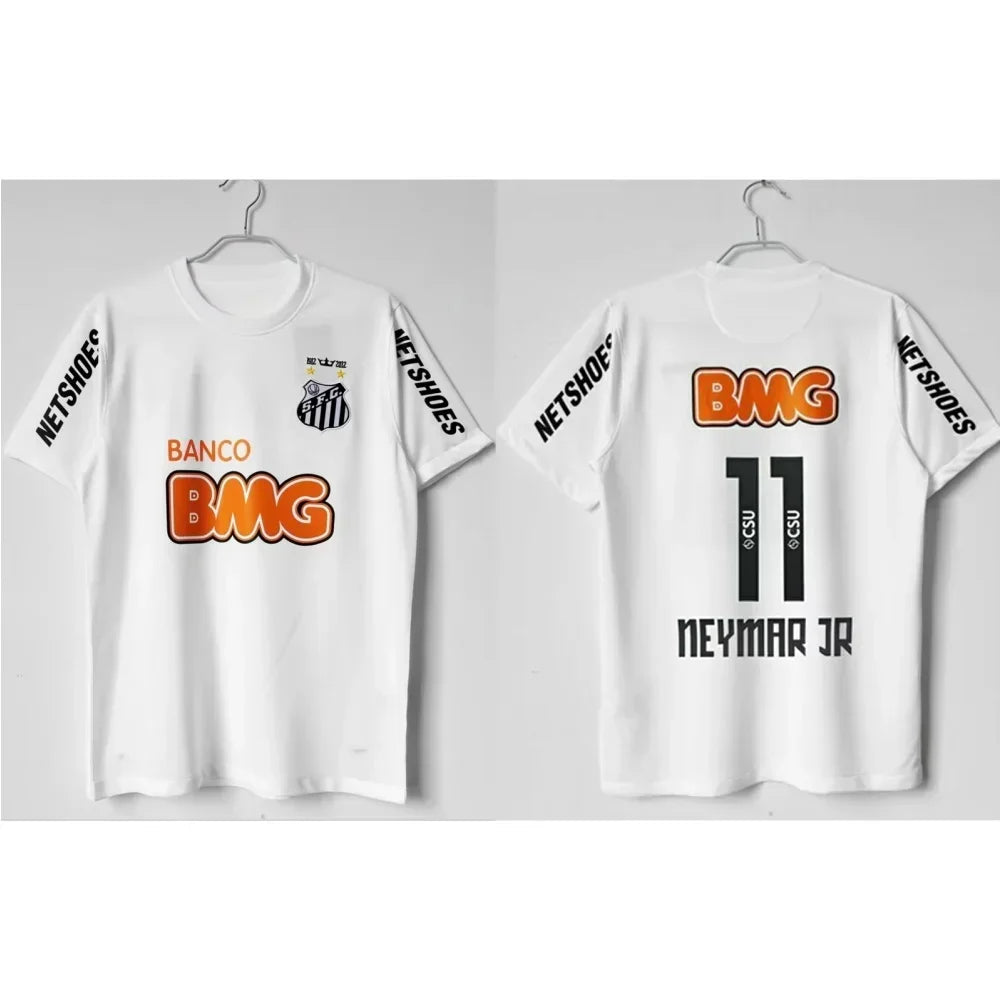 Santossi Print Cotton Football Jerseys Vintage Little Neymar Football Men's Wear Shirts 3d Printing Men's And Women's T-Shirt