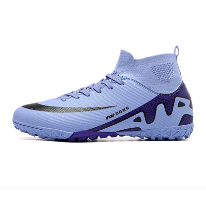 New Men Football Field Boots Women Professional Ultralight Cleats Soccer Shoes Unisex Match TF/FG High Ankle Boys Football Shoes