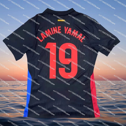 2025 Barça Away Games Chemises Pour Hommes Chemise Lamine Yamal T-shirt Fans Football Hauts Culturels T-shirt Soccer Sport Tops