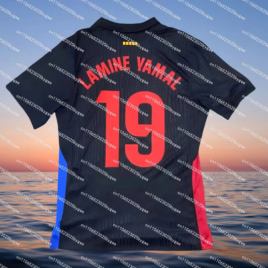 2025 Barça Away Games Chemises Pour Hommes Chemise Lamine Yamal T-shirt Fans Football Hauts Culturels T-shirt Soccer Sport Tops