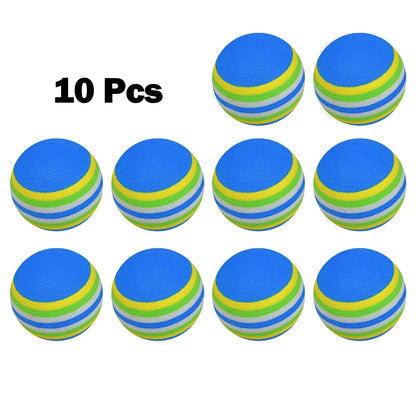 10x Golf Swing Training Foam Balls Indoor Practice Rainbow Sponge Balls Flexible Soft Golf Practice Ball Training Aid Accessory