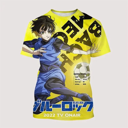 Anime Blue Lock 3D Printed Men/Women Children T Shirt Fashion Harajuku Style Y2k Football T-shirt Oversized Short Sleeve Tops