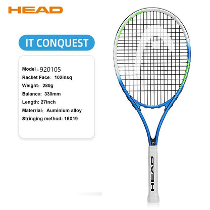 Original Head Tennis Racket Black Professional Tennis Racquet Carbon Tenis Padel With Bag Overgrip Dampener Raquete De Tenis 414