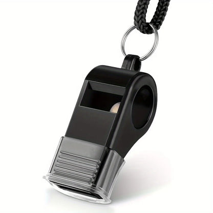 Plastic Sports Whistles with Lanyard, Whistle with Loud Crisp Sound Ideal for Coaches, Referees