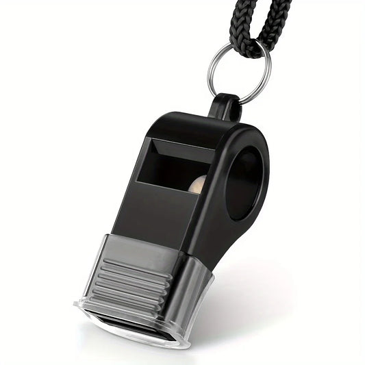 Plastic Sports Whistles with Lanyard, Whistle with Loud Crisp Sound Ideal for Coaches, Referees