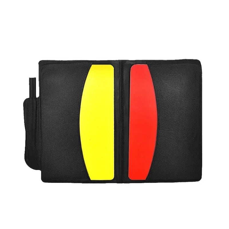 Football Soccer Referee Card Set Warning Referee Board Red and Yellow Cards Wallet Score Sheets Notebook Judge Accessories