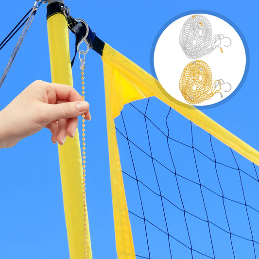 2 Pcs Volleyball Referee Equipment Kit Net Measurement Chain Nets Supplies Setter Trainer Copper for Volleyballs