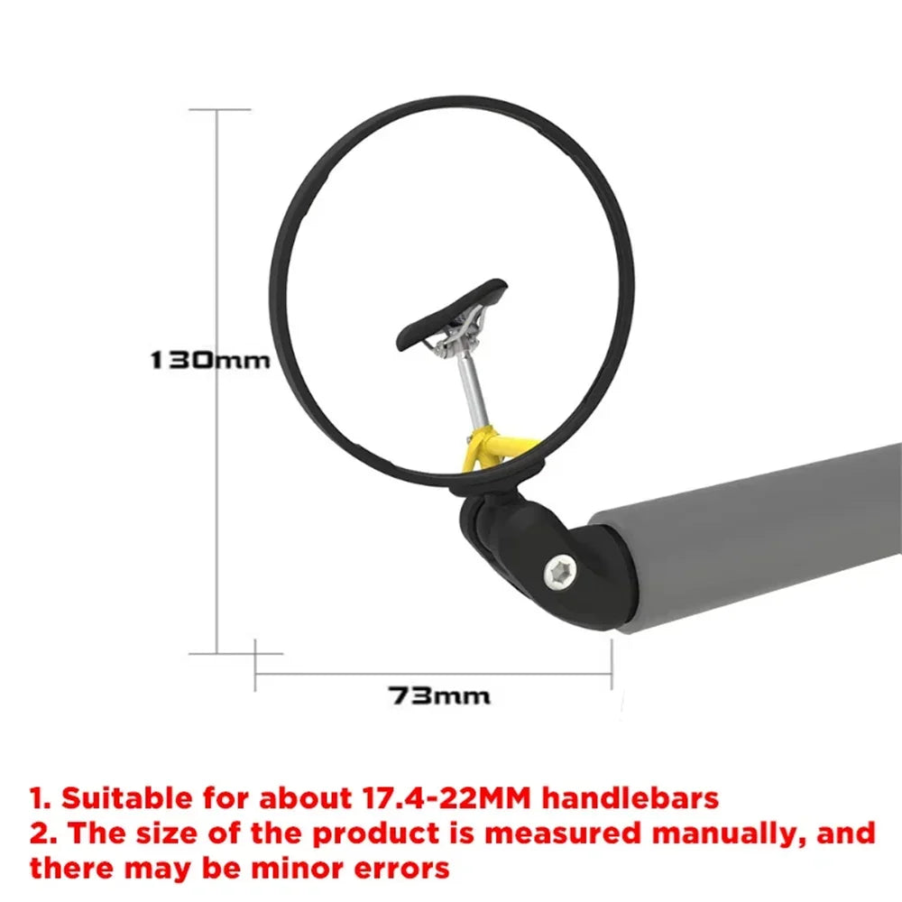 HD Bicycle Rearview Mirror with Adjustable Handlebar - Improve Safety and Visibility While Riding