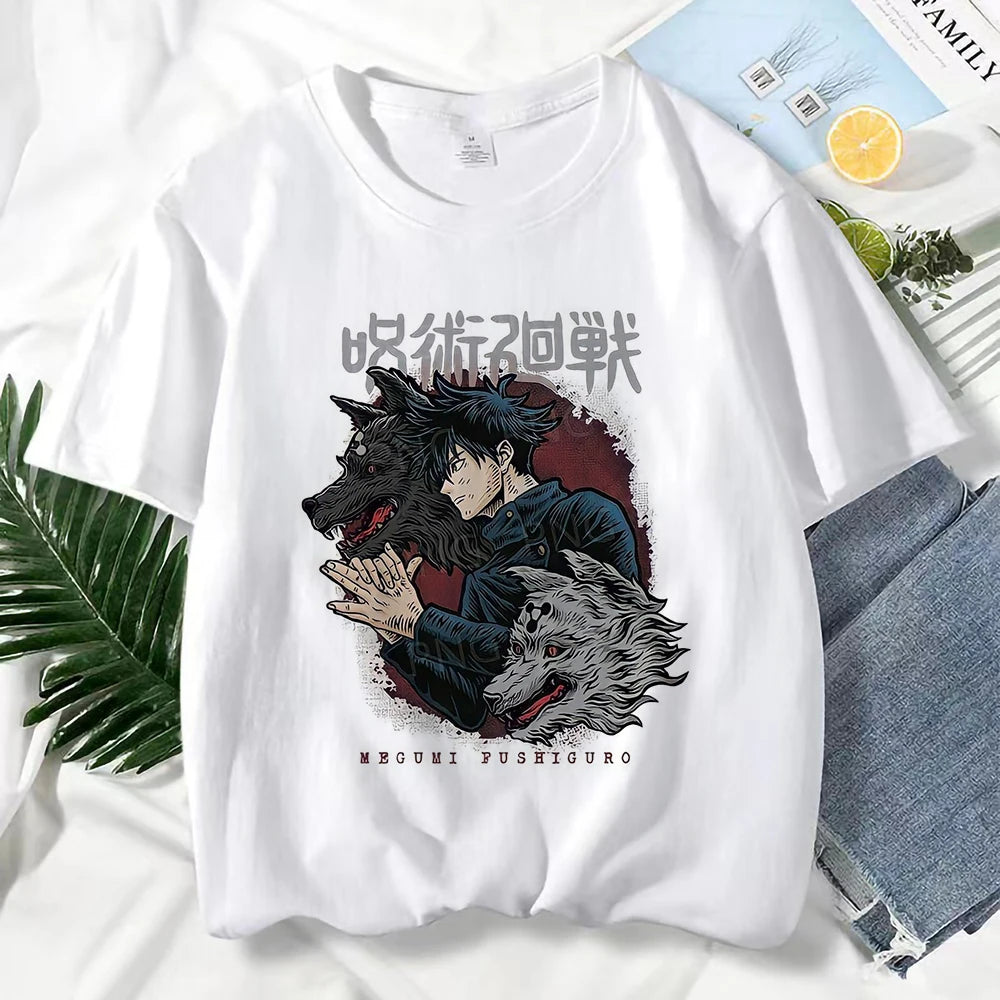 Japanese Anime Jujutsu Kaisen T Shirt for Men Gojo Satoru Print Graphic T Shirts Unisex Harajuku Fashion Casual Short Sleeve Tee