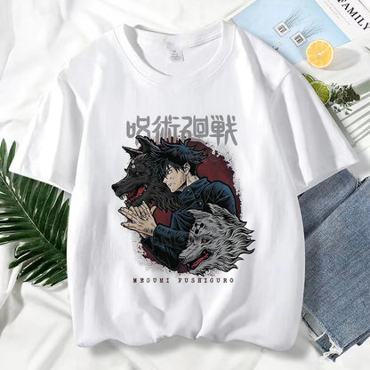 Japanese Anime Jujutsu Kaisen T Shirt for Men Gojo Satoru Print Graphic T Shirts Unisex Harajuku Fashion Casual Short Sleeve Tee
