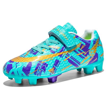 Childrens Soccer Shoes for Boy Indoor Turf Training Outdoor Sports Fast Football Shoes Society Cleats Football Boots for Kids