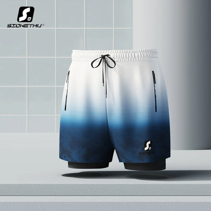 New Swimming Trunks Men's Anti-embarrassment Adult Quick-drying Swimsuits Large-sized Quick-drying Hot Spring Swimming Sets