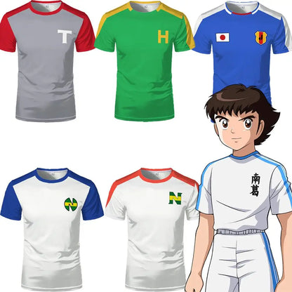 Popular Anime South Kirk Captain Tsubasa T-shirt ATOM LENDERS Role-playing Jersey Men's And Women's Quick-drying Sportswear