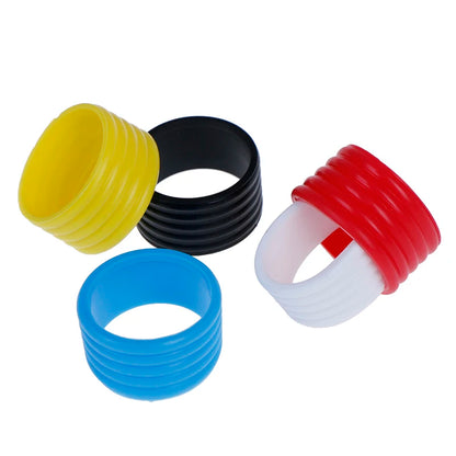 4pcs Tennis Racket Rubber Ring Grip Stretchable Stretchy Handle Rubber Ring