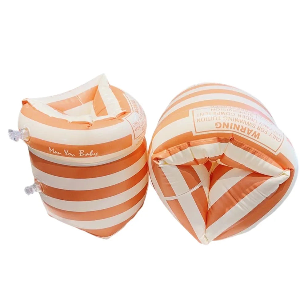 1Pair Floating Arm Circle Sleeves Double Air Bag Inflatable Swimming Pool Arm Floaters PVC Printed Adult Kids Swimming Equipment