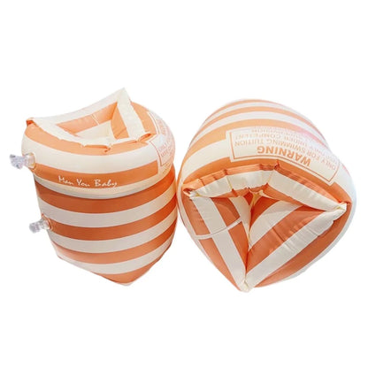 1Pair Floating Arm Circle Sleeves Double Air Bag Inflatable Swimming Pool Arm Floaters PVC Printed Adult Kids Swimming Equipment