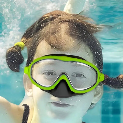 Large Frame Kids Swimming Goggles Anti-fog Waterproof Kids Swim Training Glasses HD Ultralight Kids Water Racing Glasses Diving
