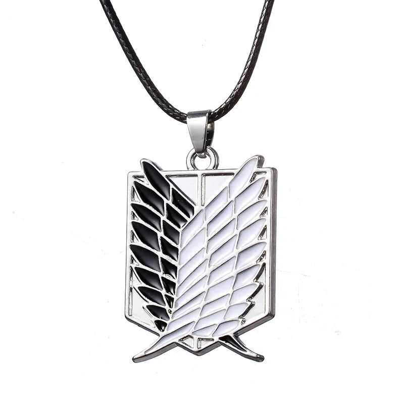 Anime Attack On Titan Necklace Wings Of Freedom Eren Scout Legion Stationary Guard Military Police Trainee Squad Pendant Jewelry