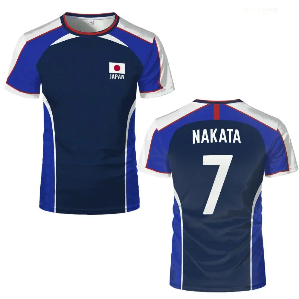 Anime Captain Tsubasa Japanese Flag Jersey Breathable Quick-drying Sports T-shirt For Men And Women Can Be Customized Tops Gifts