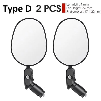 WEST BIKING Bicycle Mirror Anti Glare Handlebar End 360 Rearview Mirror Wide Angle High-Definition Bike Safety Side Mirror