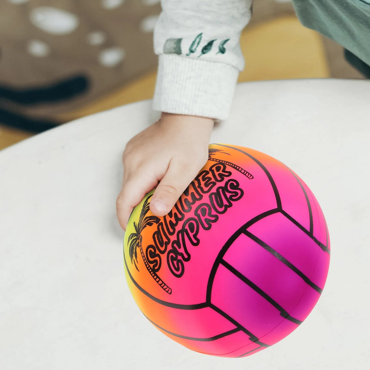 Tropical Beach Ball Outdoor Thickened Rainbow Pvc Volleyball Children's Inflatable Toy Indoor and Sports Equipment Bulk