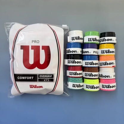 15/30PCS Original wilso Overgrip Anti Slip Tennis Racket Sweatband Grips Padel Shock Absorption Grip Tape Training Accessories