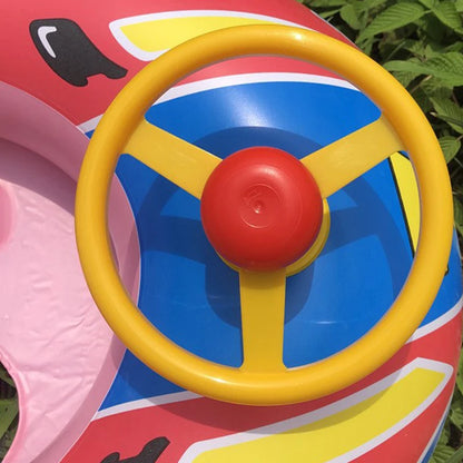 Baby Steering wheel car boat Swimming Float Ring,Baby Inflatable  Pool Floatie ，Bathtub Toys， Pool Accessories