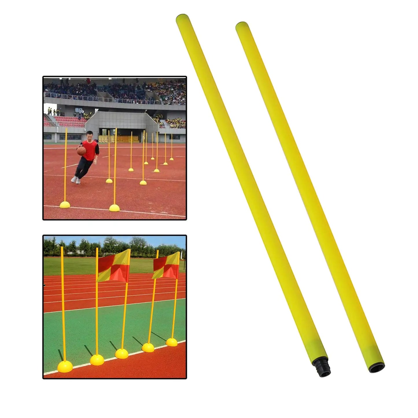Training Marker Football Sign Pole Agility Marker Drop Resistant Obstacle Bar for Basketball Soccer Training Sports Outdoor