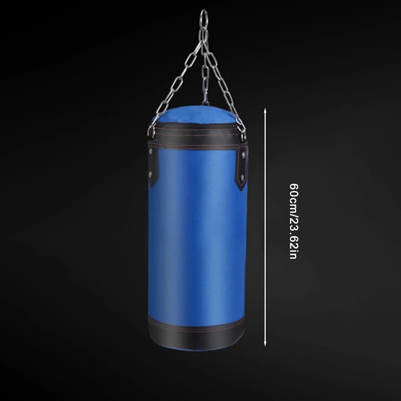 Sturdy Boxing Bag for Home Gym Hook Hanging Punching Bag Sandbag 60cm Empty-Heavy Kick Muay Thai Sand Bag