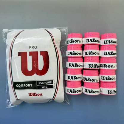 15/30PCS Original wilso Overgrip Anti Slip Tennis Racket Sweatband Grips Padel Shock Absorption Grip Tape Training Accessories